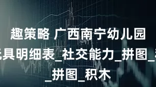趣策略 广西南宁幼儿园教玩具明细表_社交能力_拼图_积木